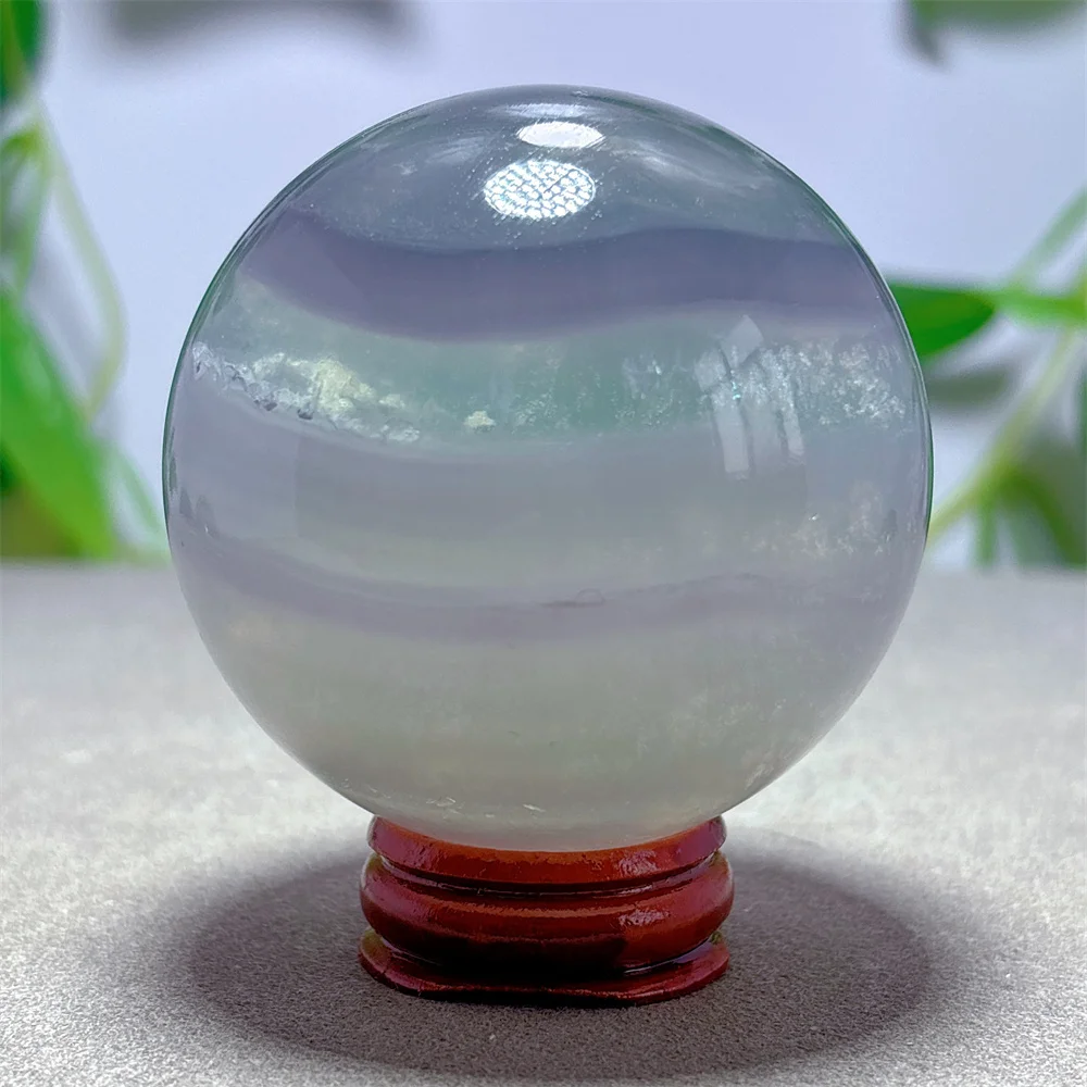 Lavender Stria Fluorite Sphere Crystal Natural Stone Quartz Stone Minerals Home Decoration Reiki Gifts Energy Healing Luck Love