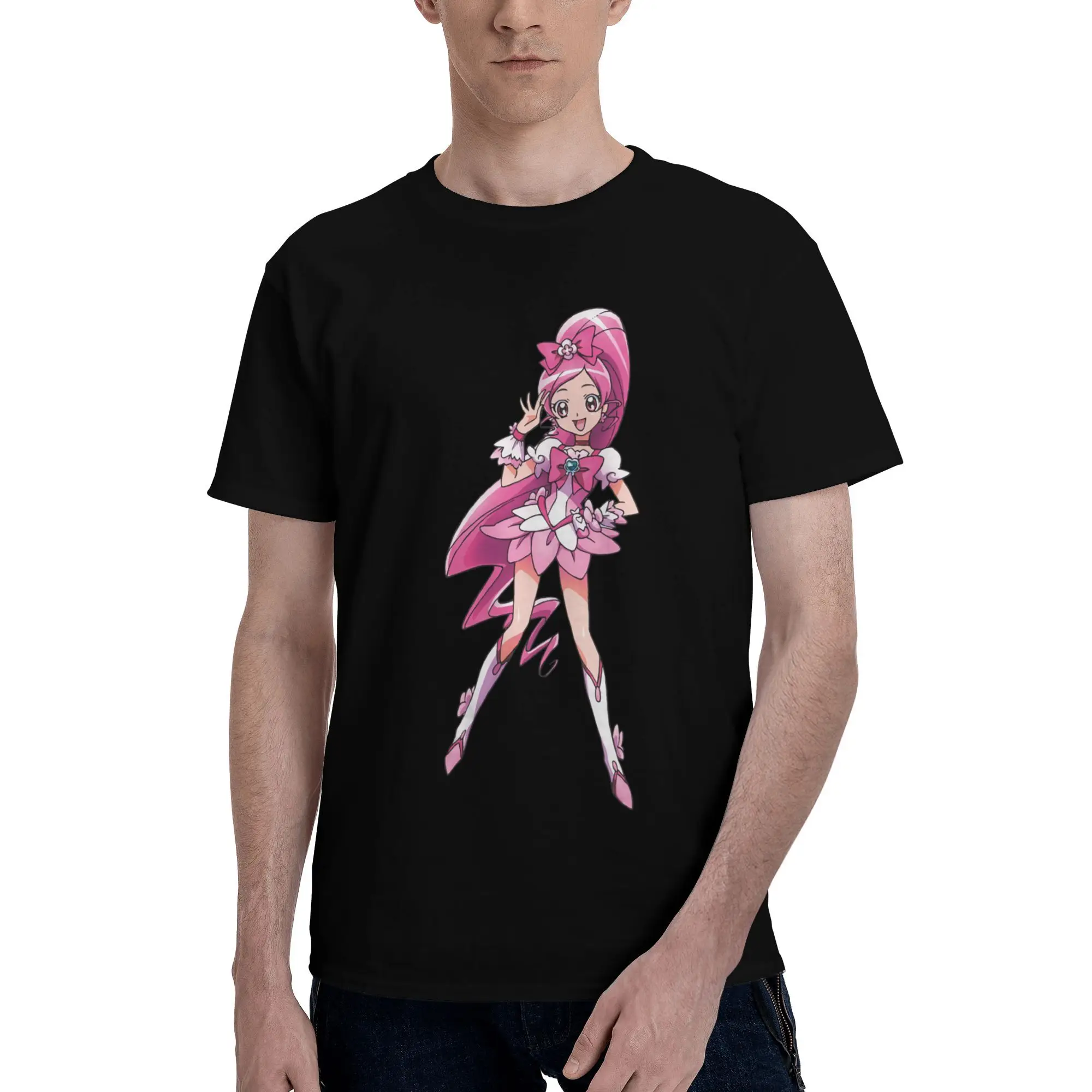 

Custom Kawaii Pretty C-Cures T Shirt Men Short Sleeved Sweet Angel T-shirt Graphic Tee Tops Cotton Regular Fit Tshirts Gift