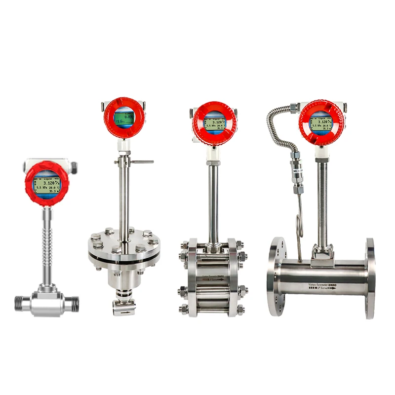 Vortex Flow Meter DC24V Temp Pressure Compensation DN15-DN300 Measure steam gas liquid