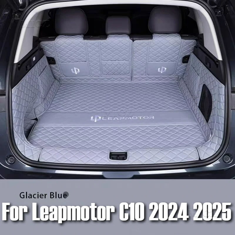 

2024 2025 для Leapmotor C10, коврики в багажник, кожаные прочные коврики для багажника, специальные ковры с окружностью, автомобильные аксессуары