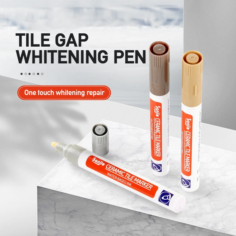 12Color Optional Waterproof Ceramic Tile Seam Pen Tile Marker Grout Pen for Tile Floor Wall Bathroom Decontamination Seam Repair