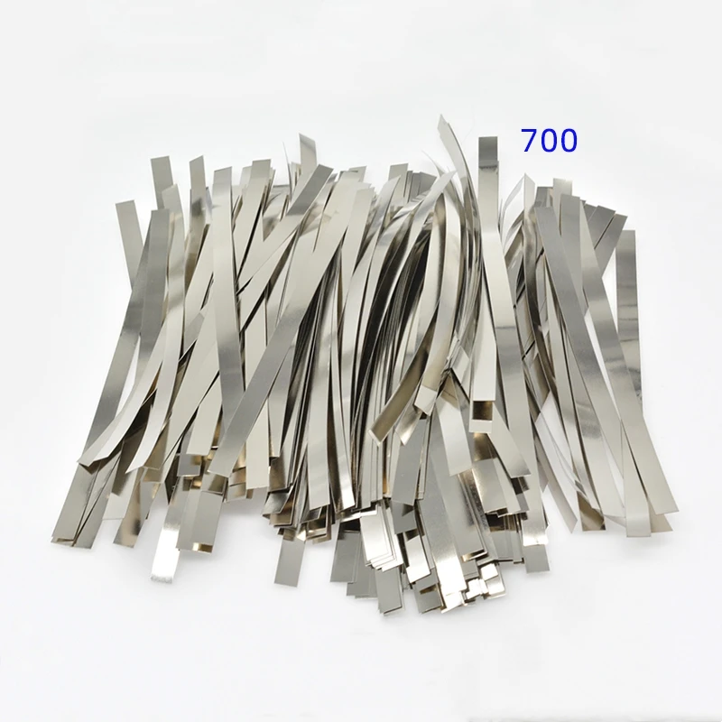 500 Pcs Pure Nickel Strip 0.15 x 6 x 50 mm Soldering Tab for 18650 Lithium Battery Welding Ni200