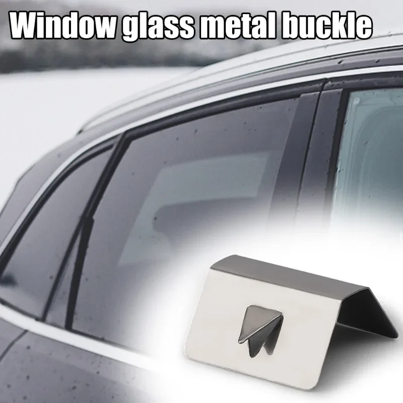 Universal Car Window Wind / Rain Deflector Metal Fitting Clips Replacements Stainless Steel Clamp Car Deflectors Accessories