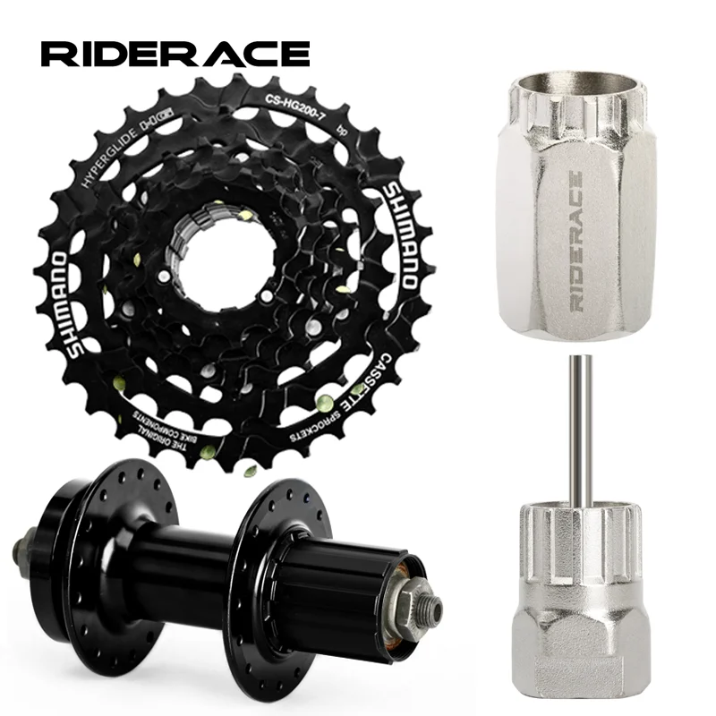 Bike Cassette Lockring Tool Bicycle Centerlock Hubs Rotor Adapter For Shimano Sram Sunrace Flywheel Cassette Sprocket Remover