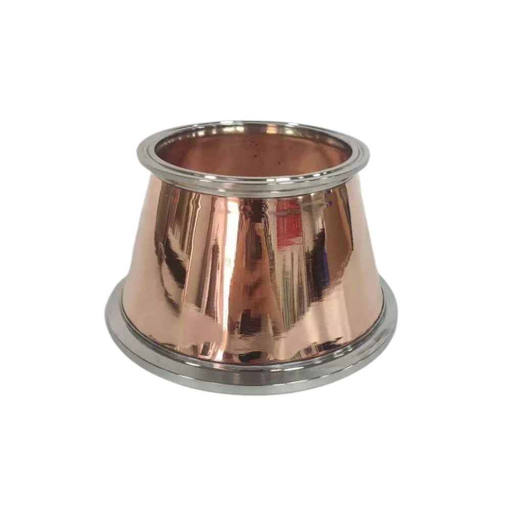 

Clamp 6"(OD167mm) x 3"(OD91mm) Copper Reducer,Copper Cone for onion head Tri-clamp Reducer.Distillation.Dephlegmator,Reflux