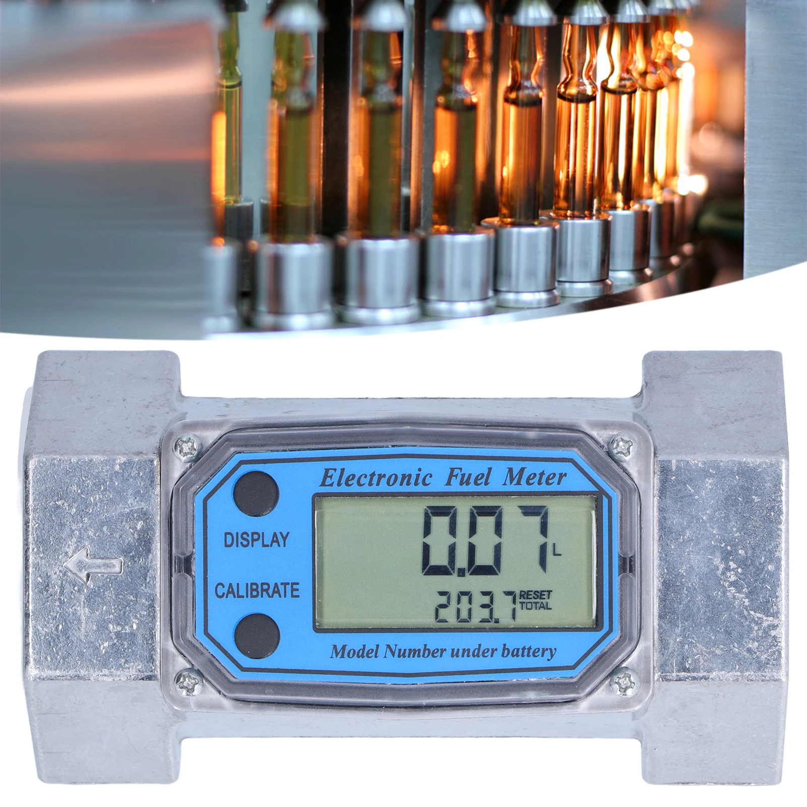 Gas Oil Fuel Flowmeter Turbine  Meter Electronic Digital Fuel Liquid Water Gas Oil Flowmeter 2in 2.3V‑3.3V LLW‑50