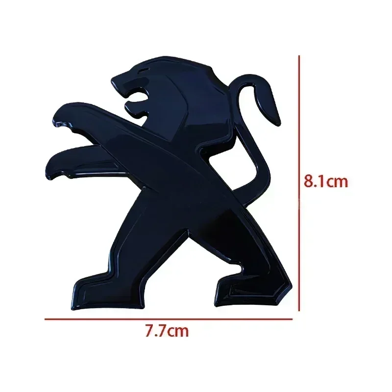 7.7x8.1cm ABS 3D Lion Car Rear Trunk Badge Emblem for Peugeot 308 206 406 507 508 307 107 207 407 408 1008 5008 3008 Stickers