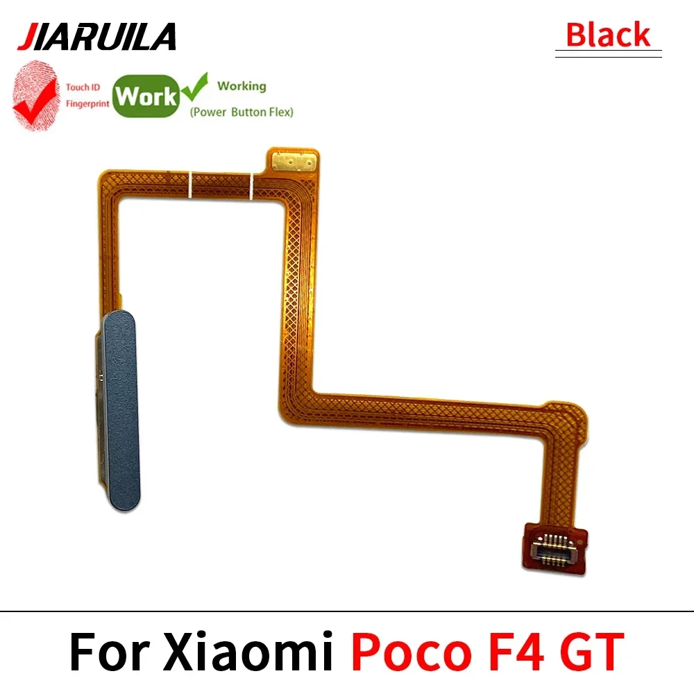 10Pcs，New For Xiaomi Poco F4 GT F5 Fingerprint Reader Touch ID Sensor Return Key Home Button Flex Cable