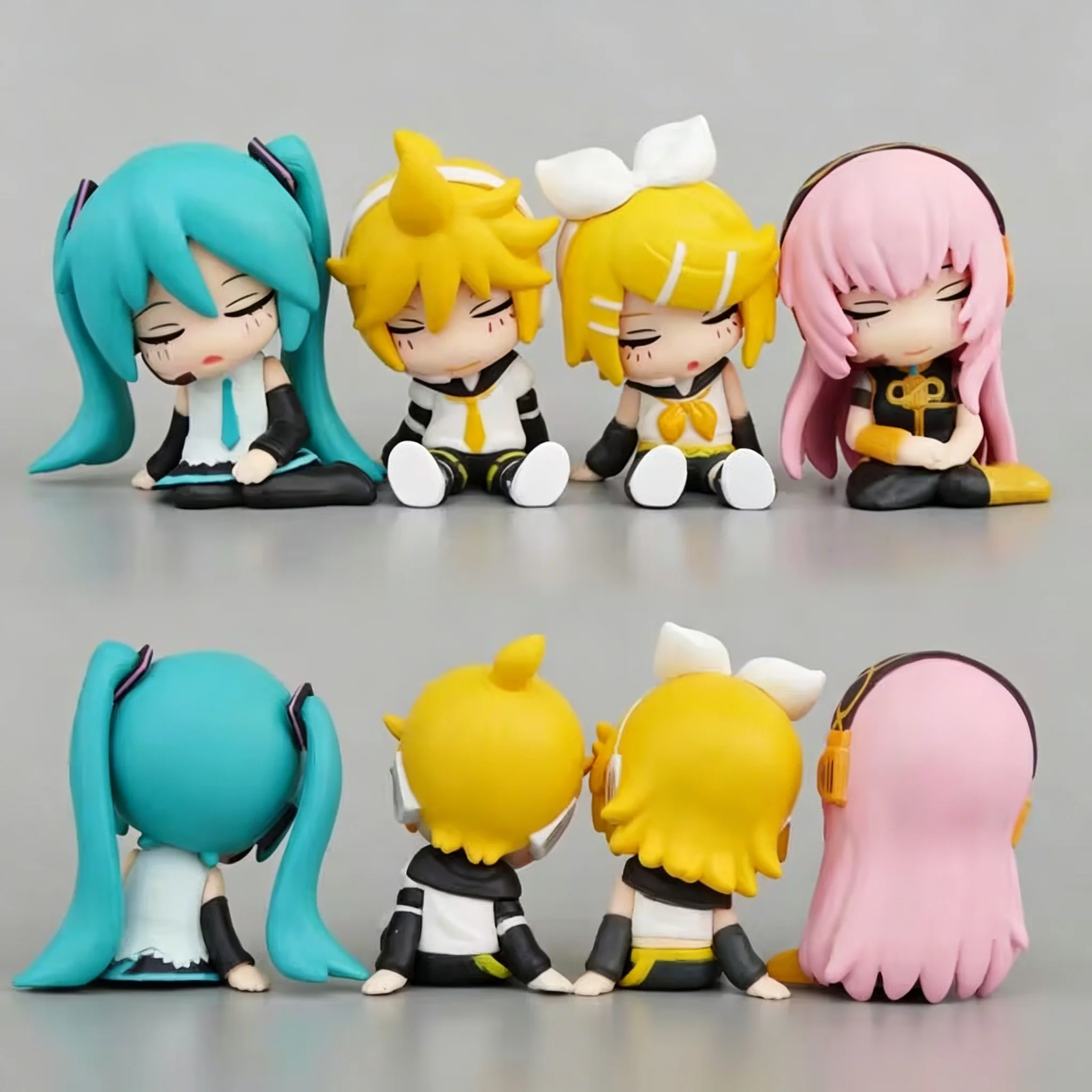 Anime Q-Version Hatsune Miku PVC-Figur Sitzmodell Desktop-PC-Gehäuse-Ornament Fahrzeugdekoration Sammlerstück Peripherie-Geschenke