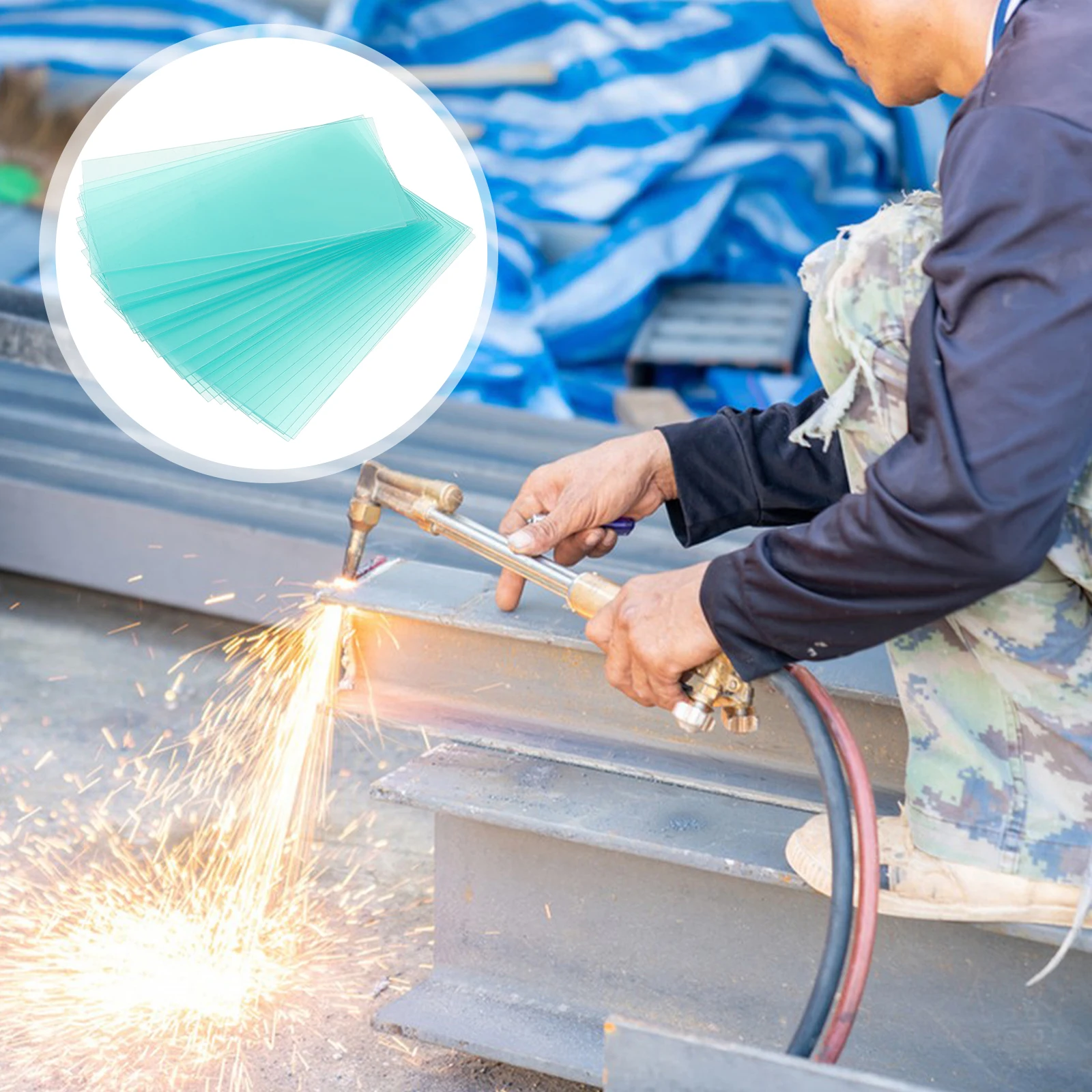 

100 Pcs Welding Mask Auto Darkening Lens Protector outside Replacement Clear Covers Protective