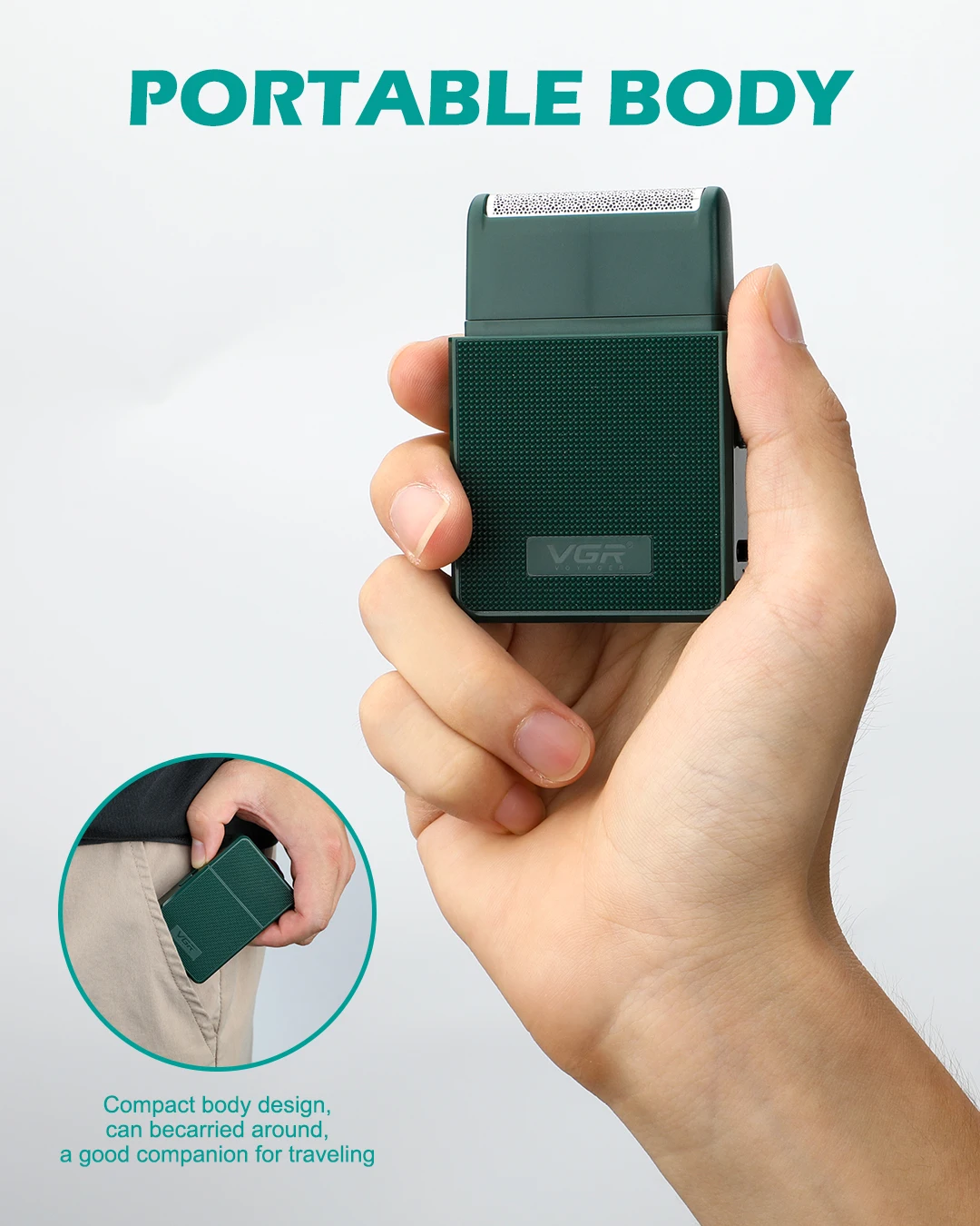 VGR Rasoio Professionale Rasoio Elettrico Rasoio Rasoio a lamina Alternativo Tagliacapelli Ricaricabile Macchina da barba per uomo V-376