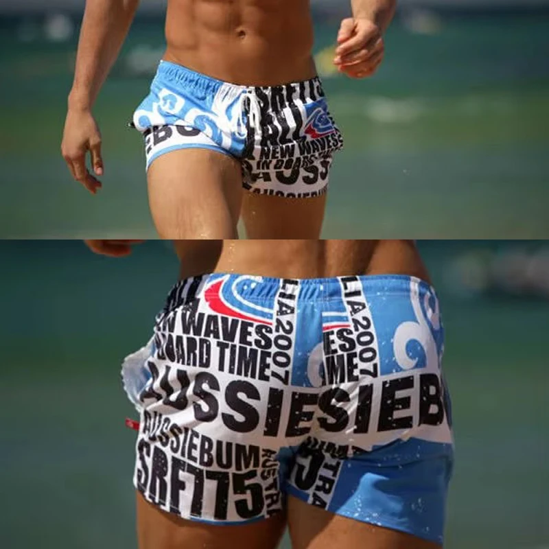 Home Furnishing Summer Beach Pants Men Underpants Swimming Trunks without Lining