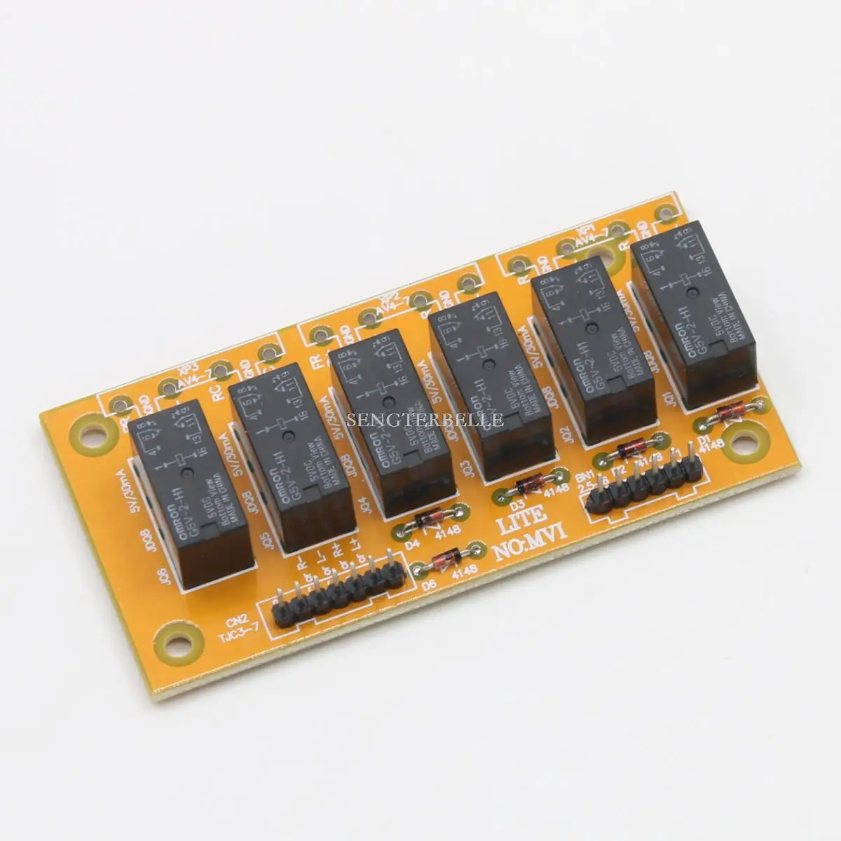 Potenciómetro de Motor HiFi, placa de Control de volumen estéreo/Balance remoto con 4 vías de entrada de Audio de relé