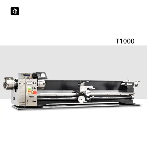 CTMACH T1000 220V 무소음 수평 이중 척 금속 선반 자동 가정용 목공 기계 제작 및 수리용