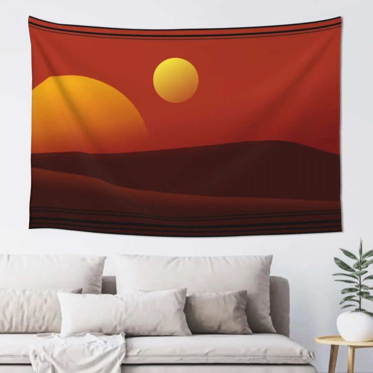 

TATOOINE SUNSET Tapestry Wall Decoration Anime Decor Decoration Room Aesthetics For Room Tapestry