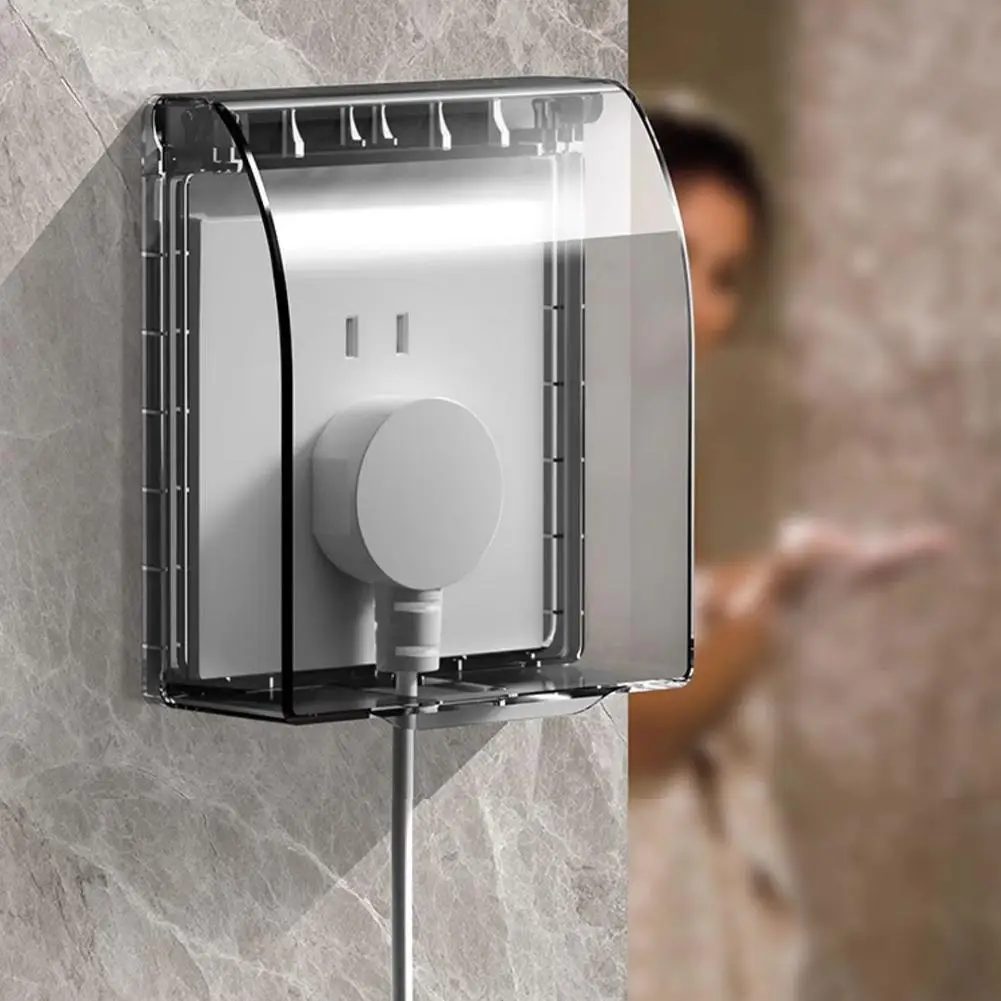 Wall-mounted Switch Protective Cover Socket Waterproof Box Self-Adhesive 86 Type Plug Protective Case Anti-Child Electric Shock