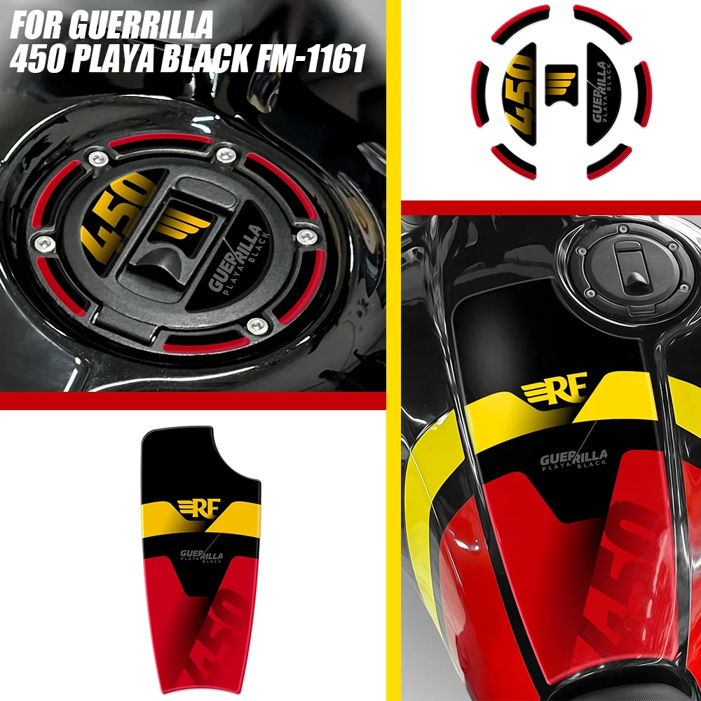 

For Guerrilla 450 Playa Black FM-1161 Motorcycle Accessories Waterproof Protective Sticker 3D Epoxy Resin Protective Sticker