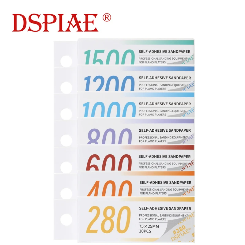 DSPIAE XSP-280-1500 Adhesive Backed Sandpaper 30PCS/Box Combination of Self-adhesive Polished Sandpapers Model Sanding Tools