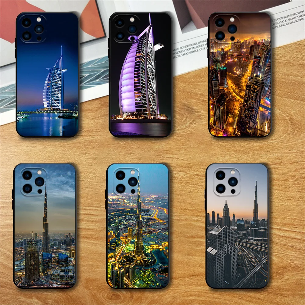 Beautiful Dubai Travels Phone Case For Samsung S23 S22 ULTRA A22 A23 A32 A34 A52 A53 A54 A71 A72 A73 Black Soft Silicone Cover