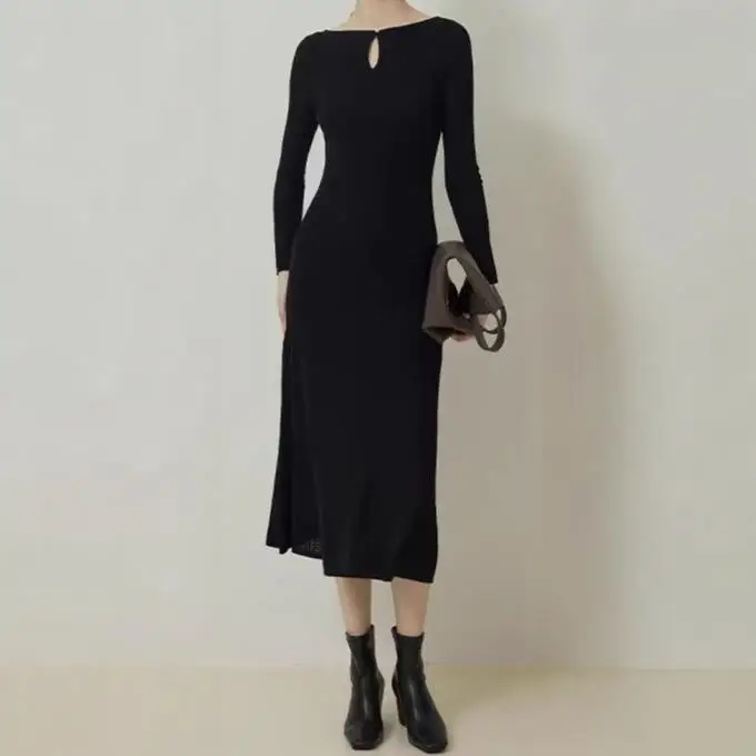 Vestidos femininos vestido mangas primavera jacquard em camadas penas casual all-match detalhando diagonal lanterna manga assimetria sexy