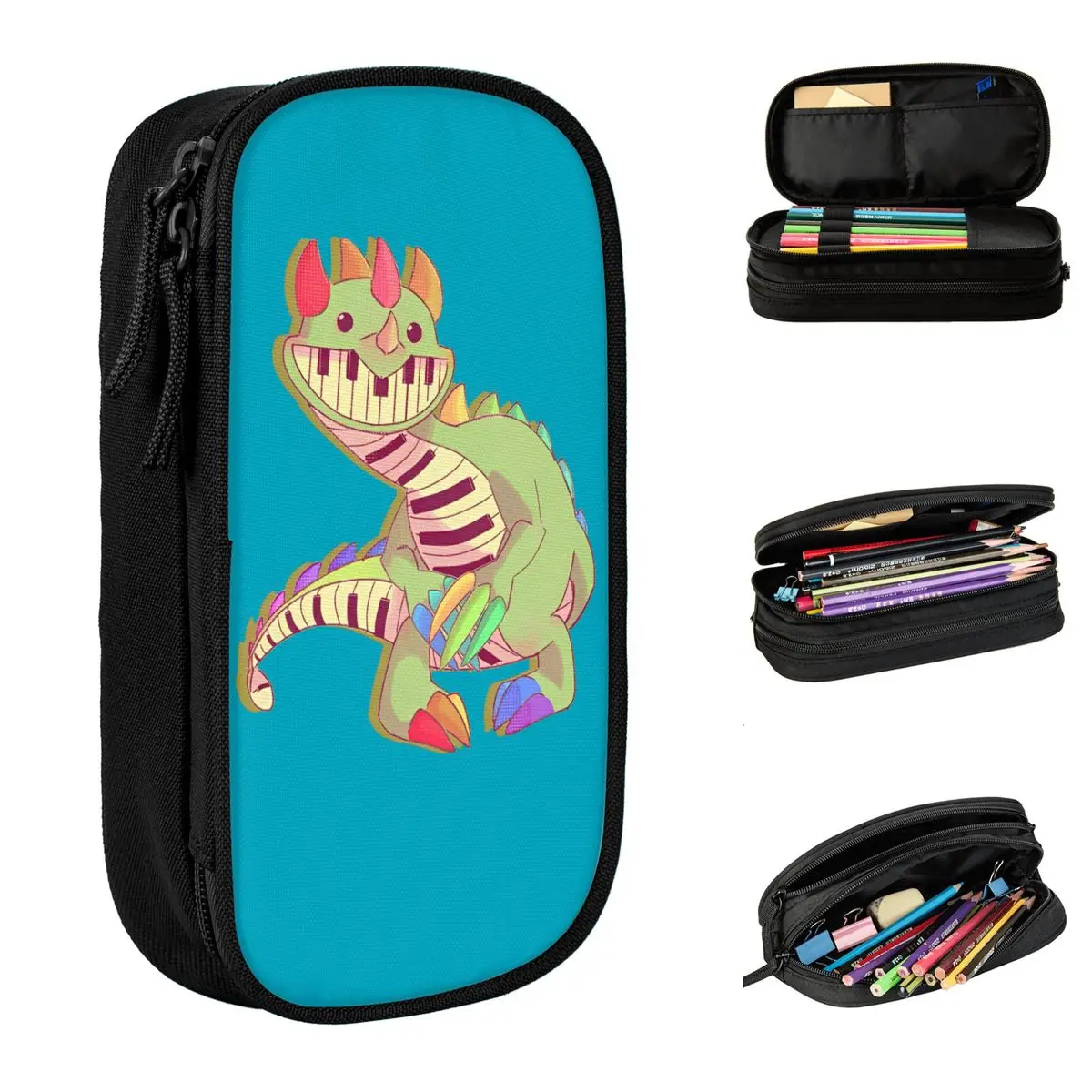 justica-para-pianosaurus-piano-dinossauro-lapis-caso-lona-saco-de-lapis-meninas-meninos-legal-portatil-escola-lapis-casos-papelaria