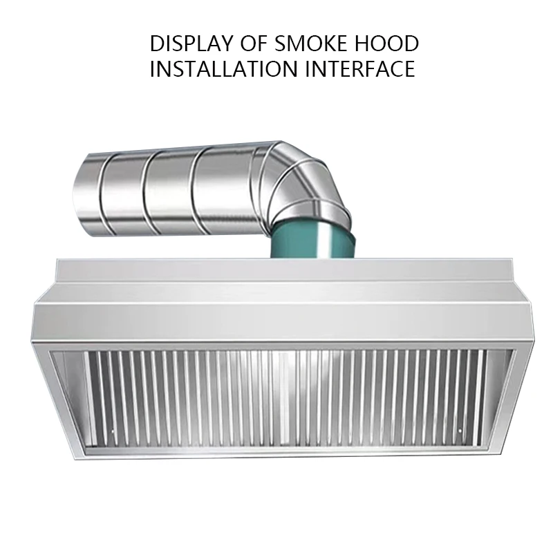 JINJELI المطبخ التجاري الفولاذ المقاوم للصدأ المطبخ النازع شفاط الدخان كوك المدى العادم هود 1M
