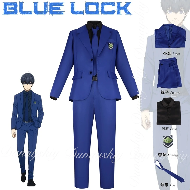 

BLUE LOCK Аниме Наги Сейширо Микаге Reo Isagi Yoichi Bachira Meguru Chigiri Hyoma Косплей Синий Костюм Косплей Рコス Вен все Набор