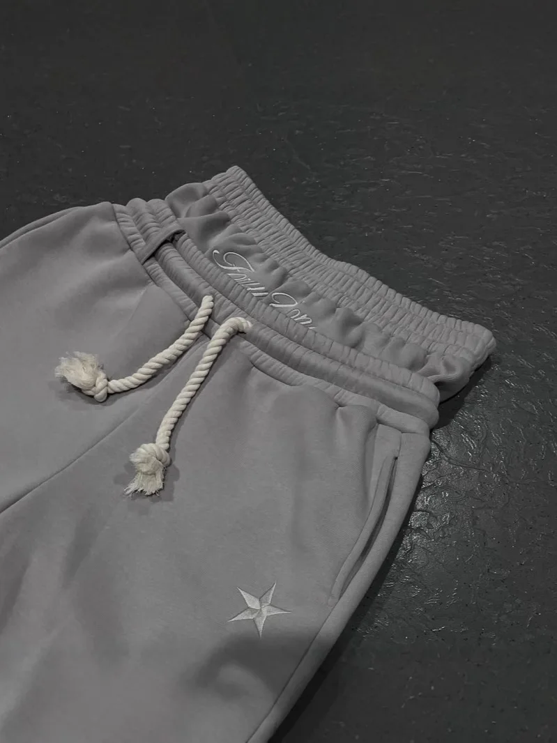 2025 Spring Autumn New Casual Sporty American Harajuku Grunge punk Letter Embroidery print High-Waist Straight Leg Men's Pants