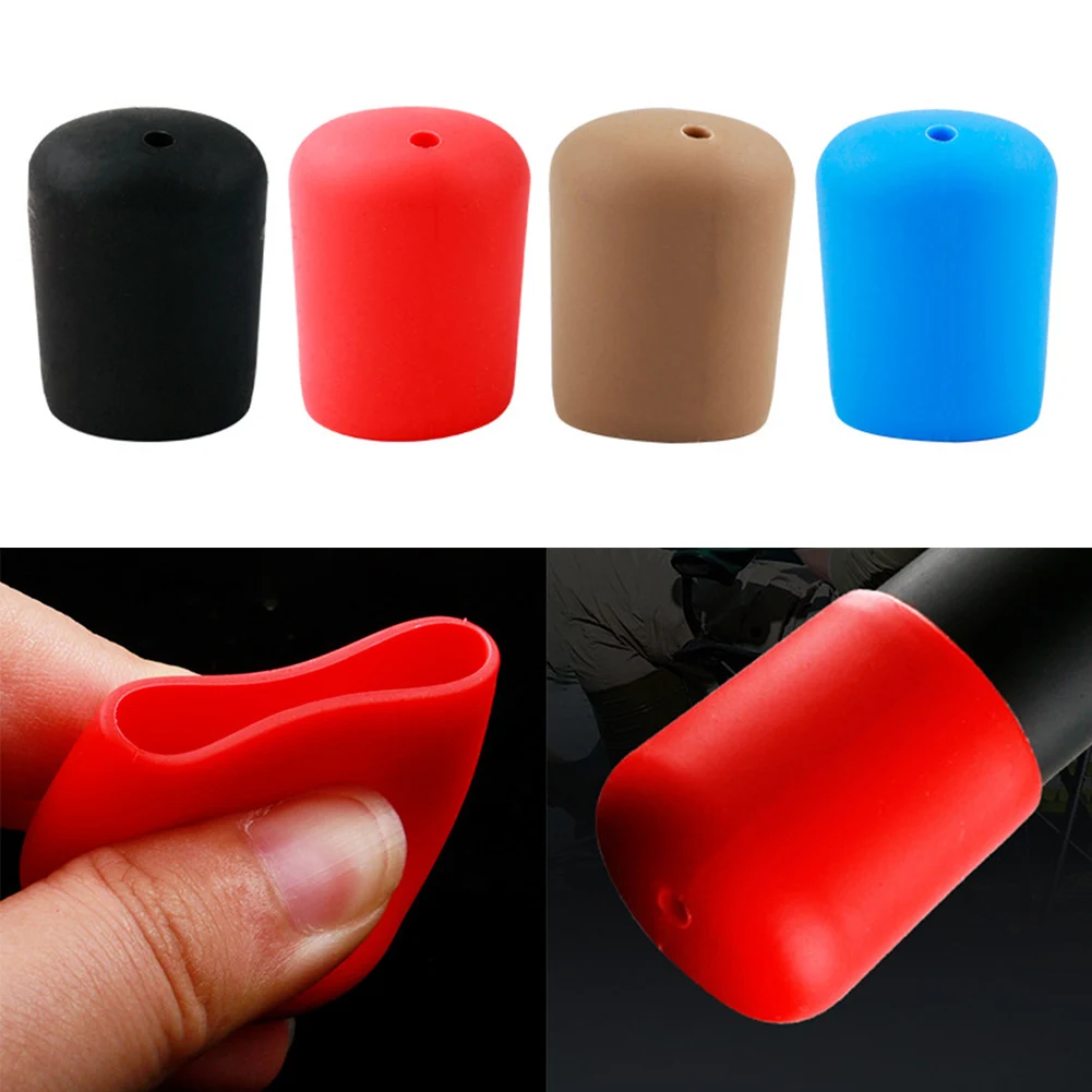 Fishing Rod End Cap Fishing Rod Handle Protective Case Silicone Lure Rod Bottom Protector Fishing Accessories