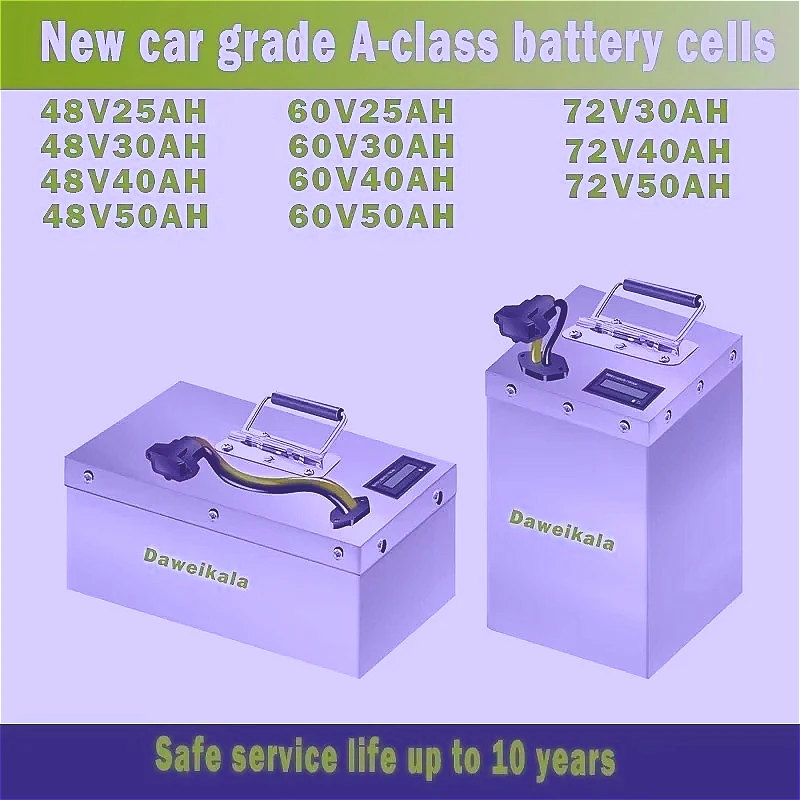 

48V/60V/72V LiFePO4 Battery Pack - 60AH/80AH High Capacity, 40A for Electric Tricycle & EVs