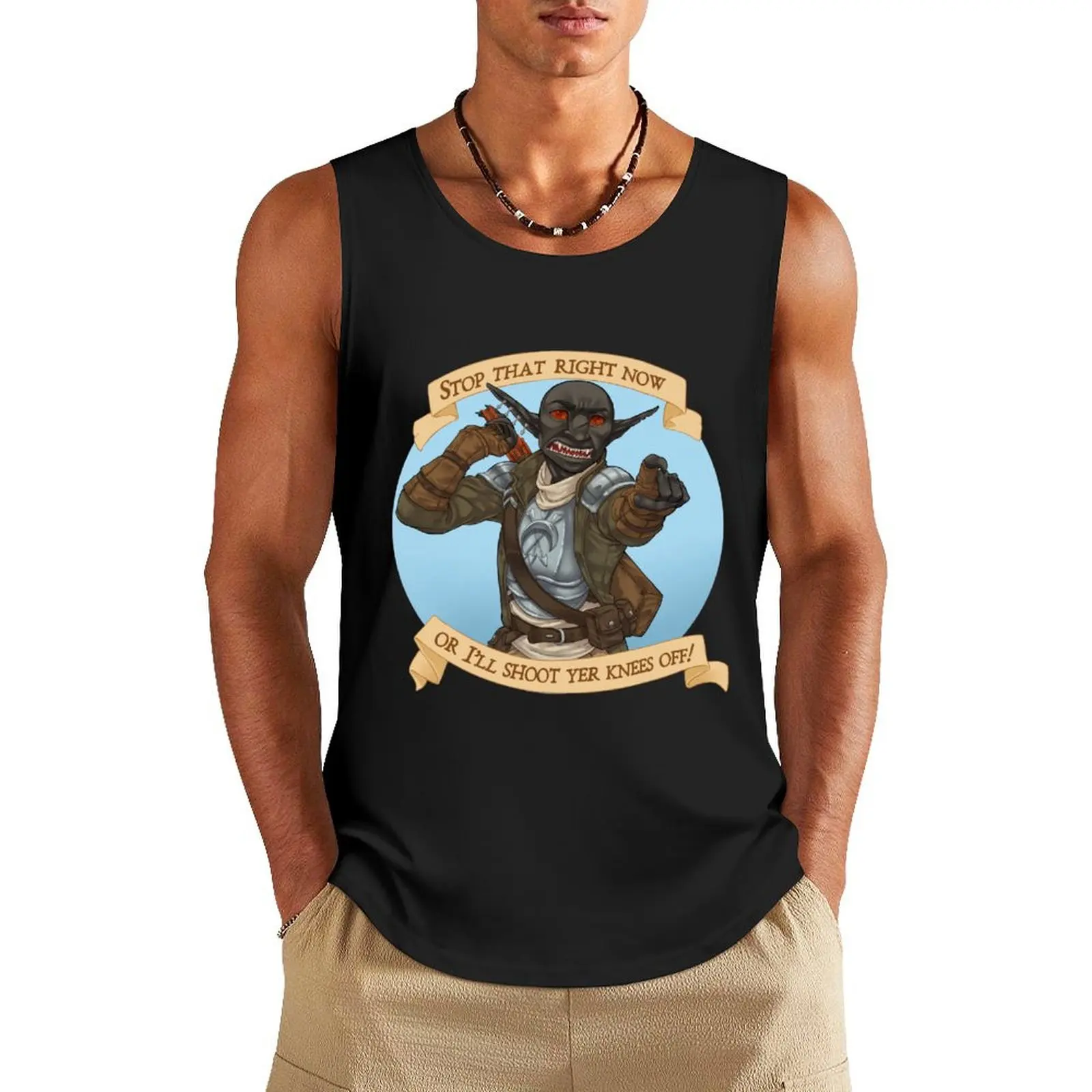 Grizzop drik acht Amsterdam - Rusty Quill Gaming Tank Top sleeveless tshirts for men sports suits T-shirt for fitness