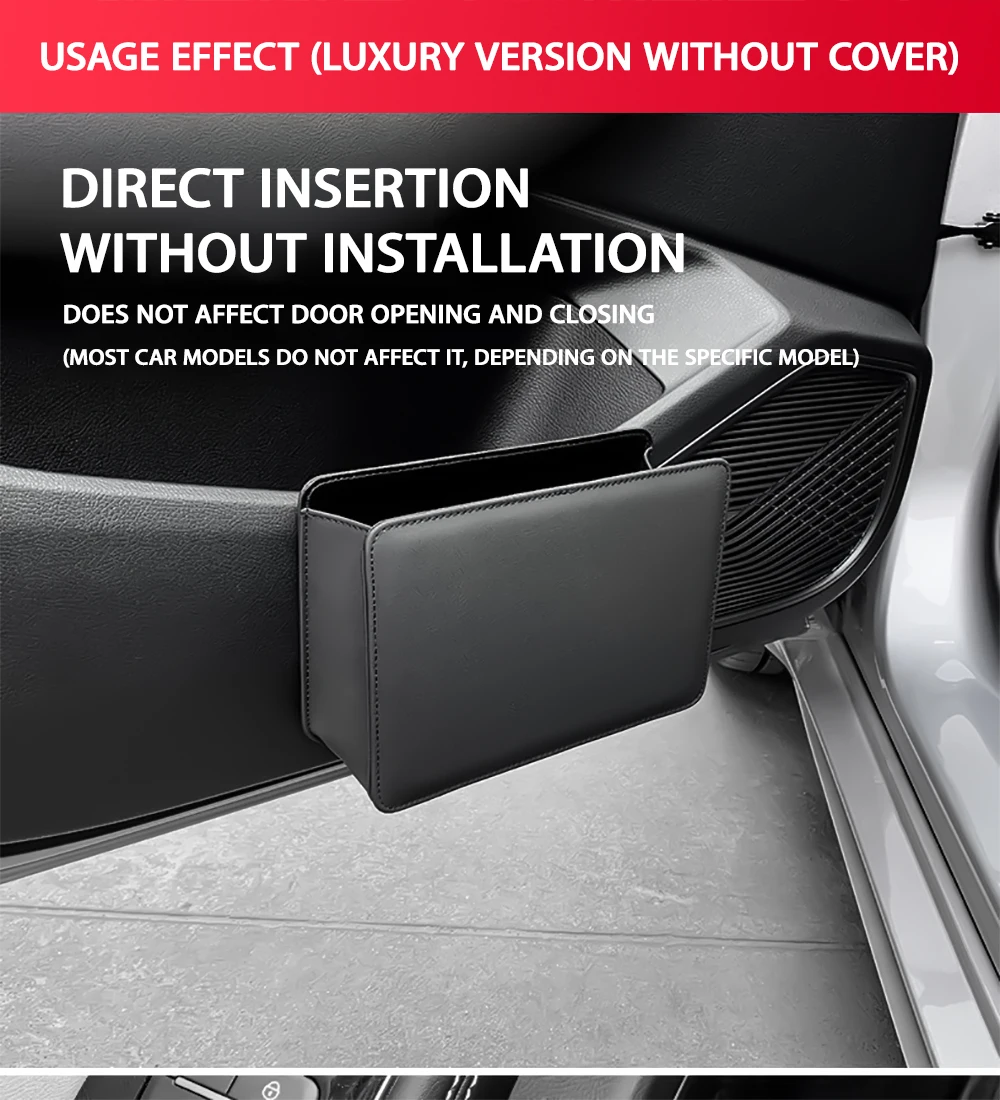 Car Trash Can Car Door Storage Box Foldable Seat Back Hanging Storage Bag Storage Box Car accessories Interior Products view 2