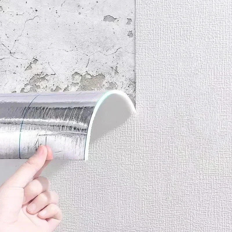 3D Wallpaper Decoration Self-adhesive PVC Solid Color Thickened Waterproof Background Wall Renovation Wallpaper Wall Stickers