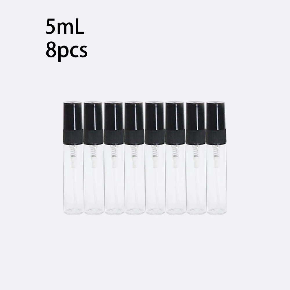 8 stks 2 ml glazen spuitfles, 3 ml draagbare parfumflesje, 5 ml lege hervulbare cosmetica container, 10 ml Keulen reisfles