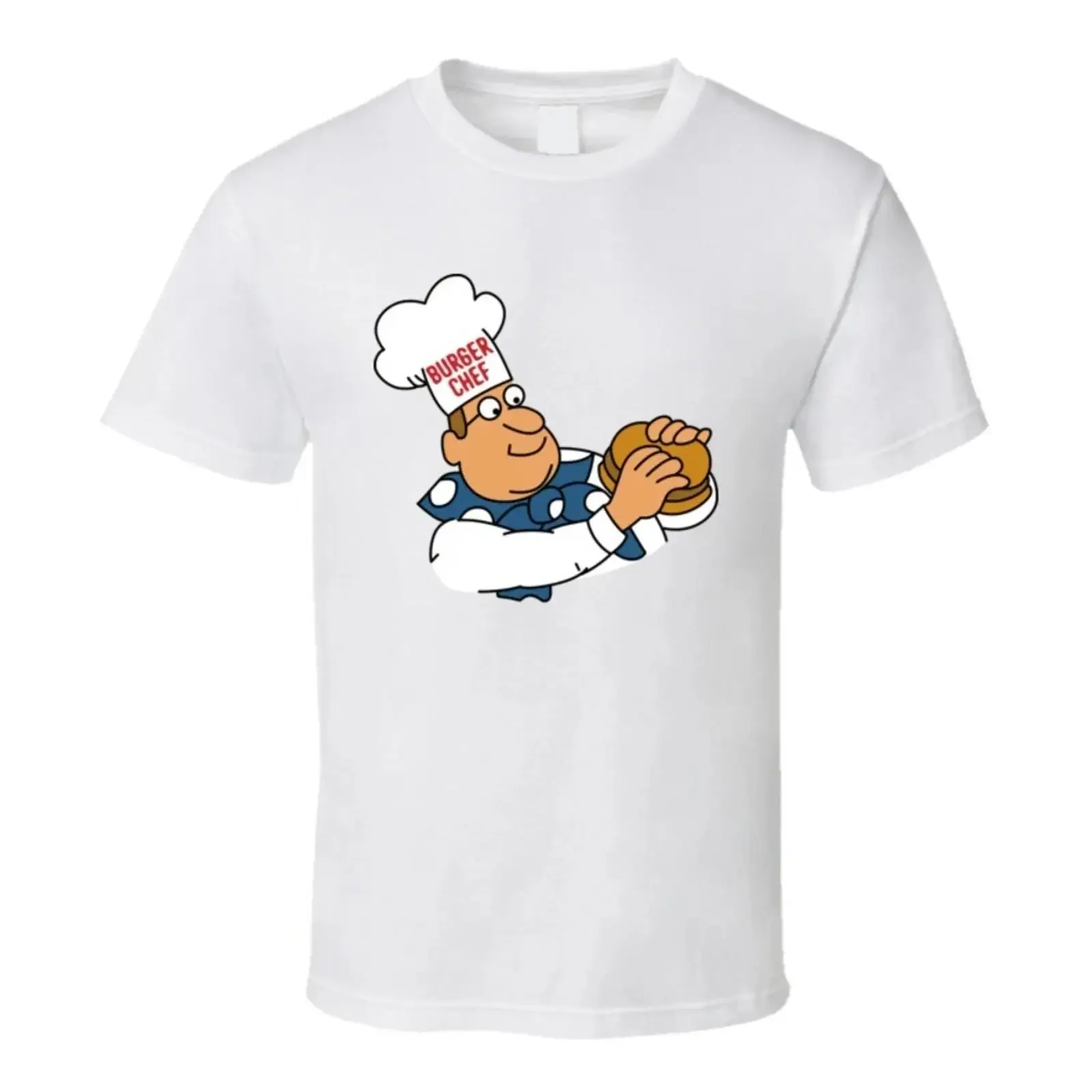 Burger Chef Spaß Mahlzeit Figuren Feinschmecker Essen Fan T Shirt vintage Washed homme Breathable streetwear graphic fashion
