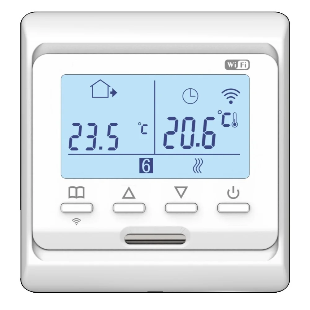 Digital Thermostat LCD Thermostat Energy Saving Accurate Heating Levels Ambient Temperature Monitoring For Underfloor Heating