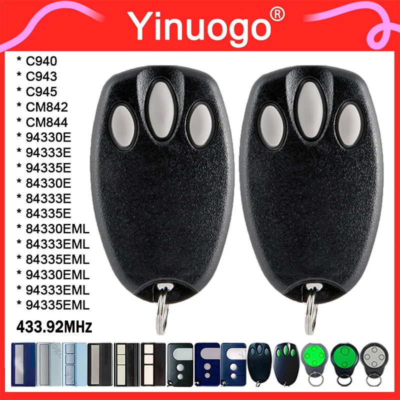 

For 94335E 1A5639-7 1A6518 94330E 94330EML 94335EML 94333E MotorLift 84335E 84330E Merlin C945 433.92MHz Garage Remote Control