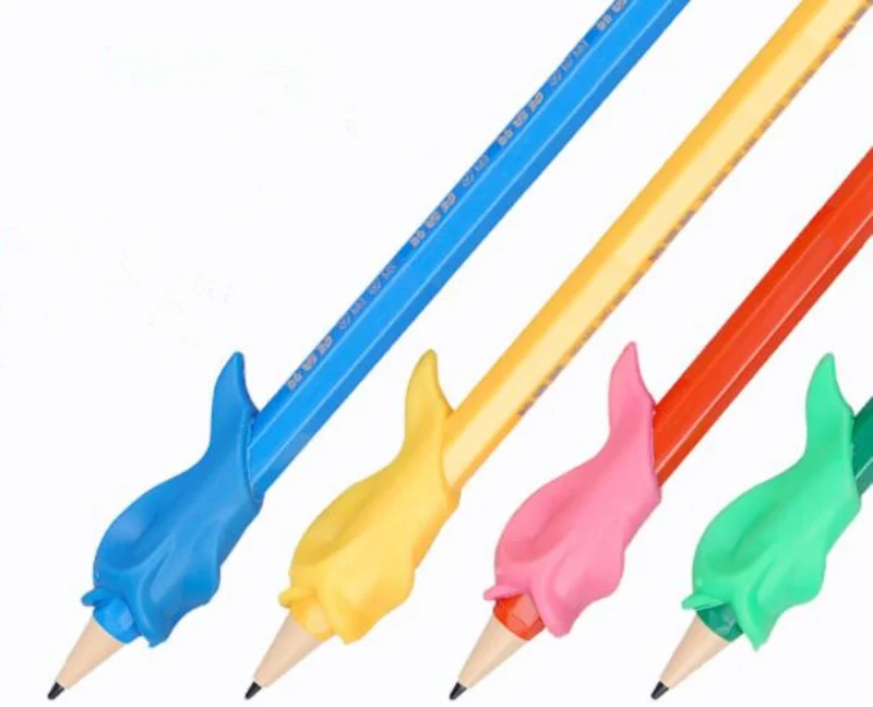 20-teiliger weicher Silikon-Bleistifthalter für Kinder, Kontrolle für Rechtshänder, Schreiben, Handschrift, beidhändige Hilfe, Schule, Schreibwaren – Detail 4
