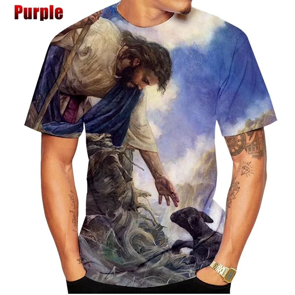 2023 about Jesus Love Everyone Christian The Cross 3D T-shirt New Fashion Women Mens T-shirt