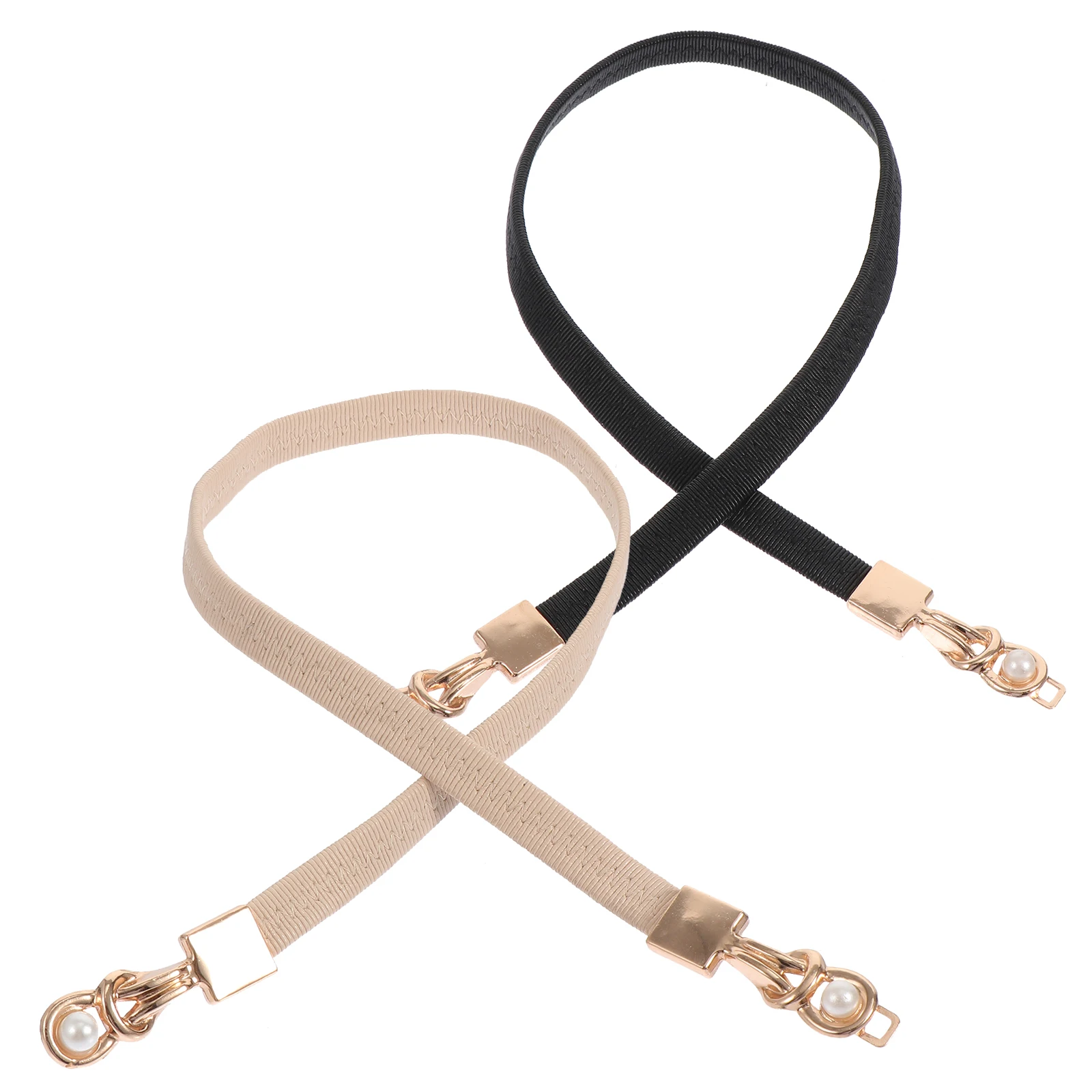 

2Pcs Elastic Decorative Belts Thin Waist Belt for Dress Party Pearl Design Girl Waistb s Fashion Accessories Lightweight Durable