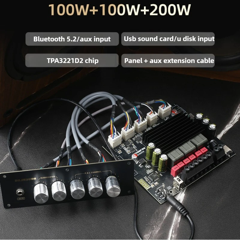 

SOTAMIA TPA3221 Subwoofer Amplifier Audio Board 100Wx2+200W 2.1 Bluetooth Amplifier AUX USB Amplificador Speaker Home Amp