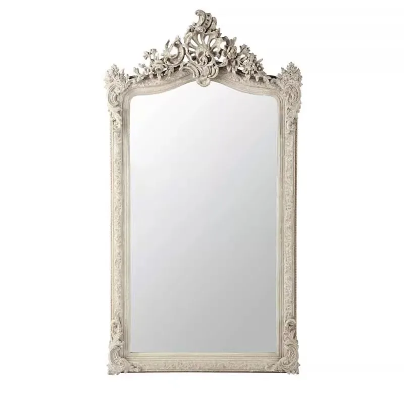 Full Body Gold Luxury Espejos De Piso Room Decoration Vintage Living Room Mirrors Full Body Floor Nordic Princess Design Mirrors view 6