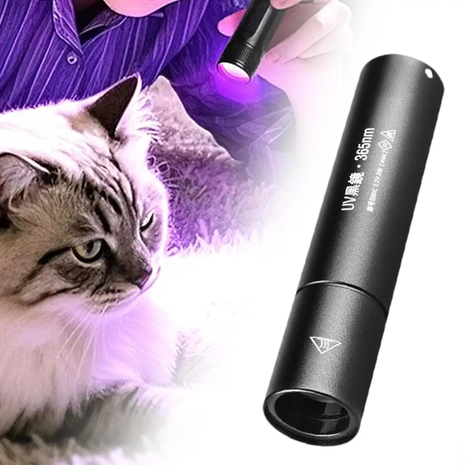 Lanterna 365nm multiuso leve profissional portátil 20w detector recarregável, luz negra portátil para detecção