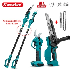 Kamolee 2.5 meter extension pole suitable for electric scissor rechargeable chain saw 6-inch/8-inch hand saw