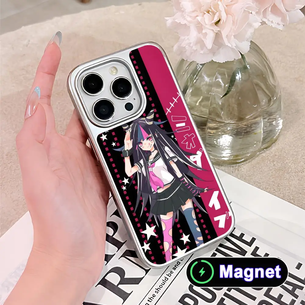

Чехол для телефона Danganronpa Ibuki Mioda для iPhone 17 16 15 14 13 12 11 Air Pro Max Plus, гальваническое серебряное покрытие, Magsafe