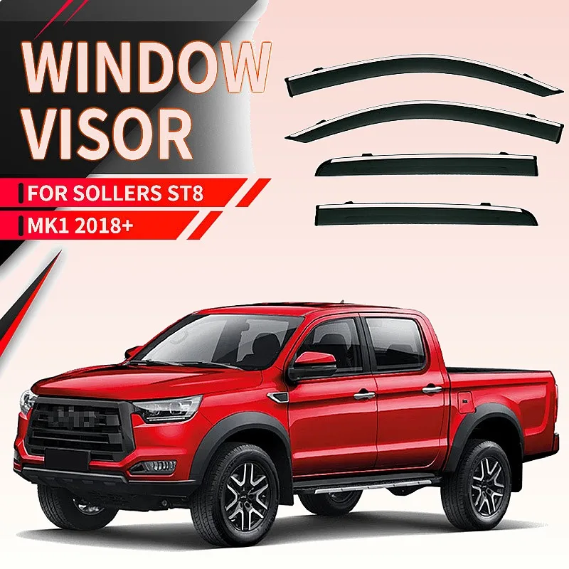 

4Pcs Sollers ST8 2018+ Car Window Visor Rain Sun Shade Windshield Side Awning Auto Accessories Styling