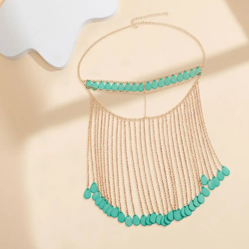 

Face Curtain with Adjustable Chain Metal Tassel Headdress with Adjustable Design for Nightclub Party Performance Women's for Bar