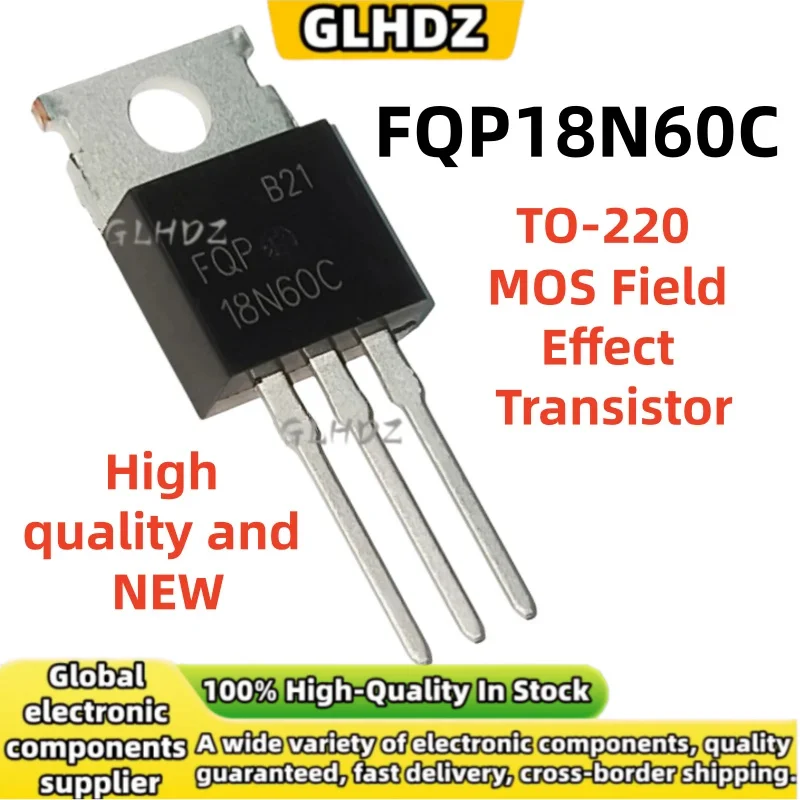 TO-220 10-30PCS FQP18N60C MOS Field Effect Transistor High quality and NEW spot goods