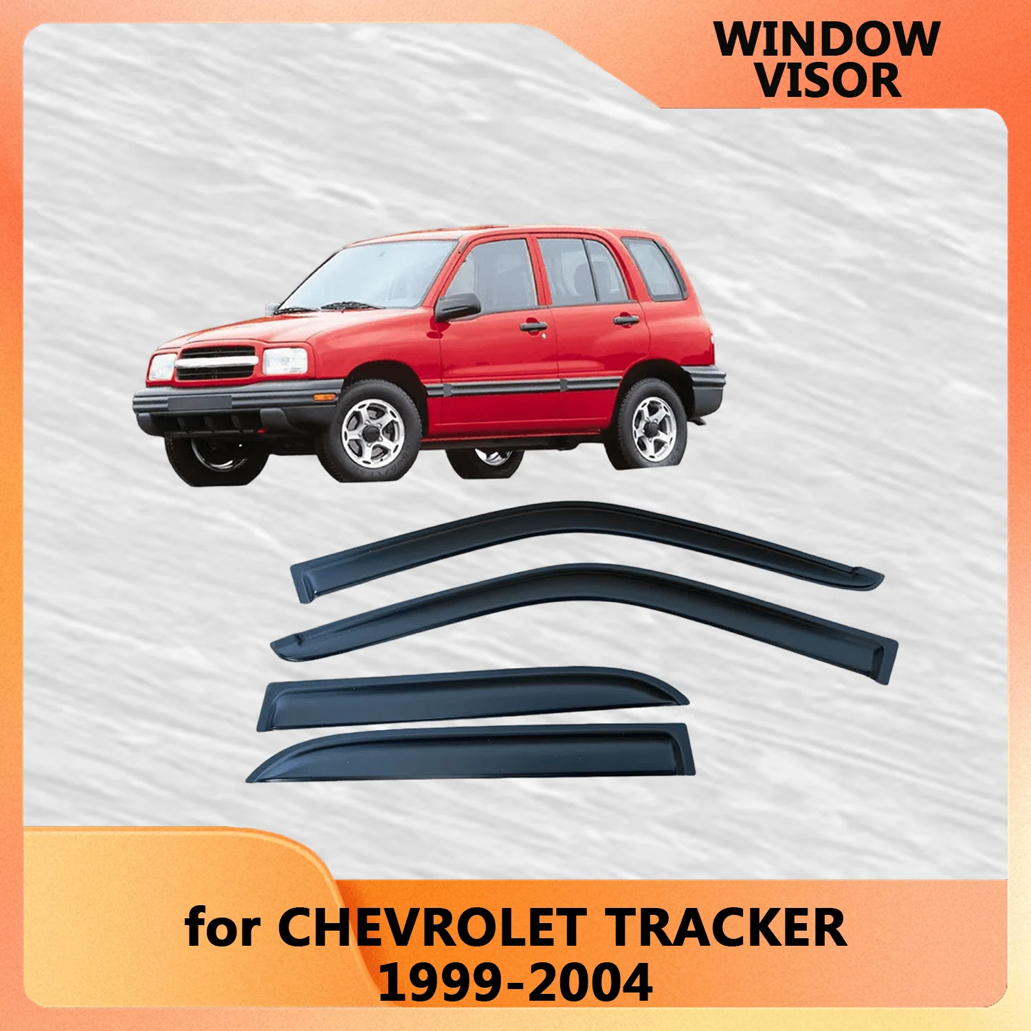 

Для Chevrolet Tracker 1999 2000 2001 2002 2003 2004, оконный козырек, защита от дождя, боковой дефлектор, защита от атмосферных воздействий, внешнее крепление