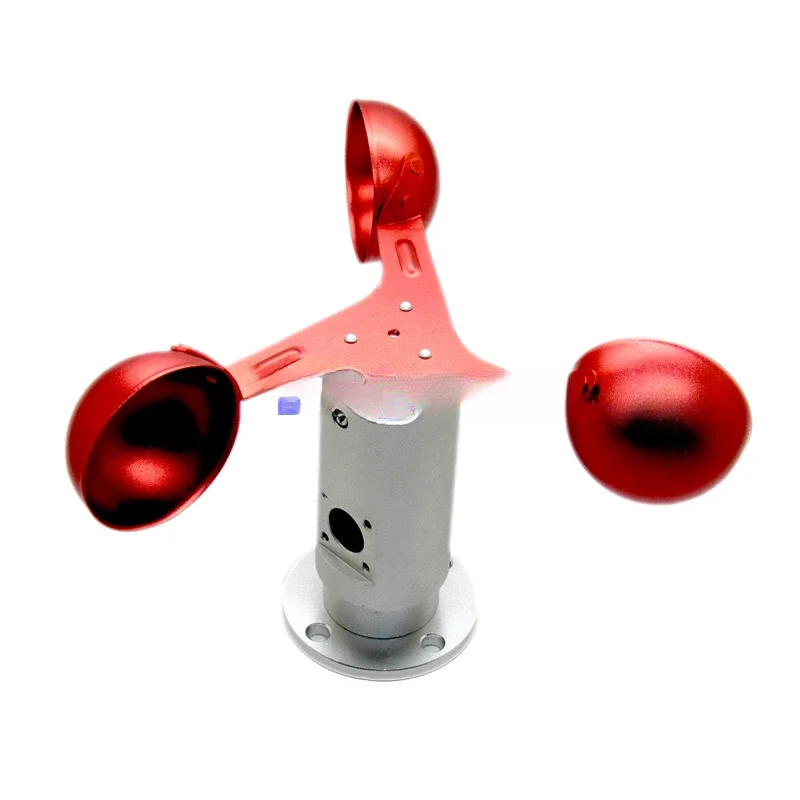 Three-cup Anemometer Wind Direction Indicator Housing Aluminum Alloy Wind Cup Outdoor Meteorological Wind Speed Sensor